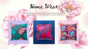 three cushion covers boho style using beautiful vibrant prints