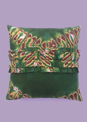 Green Tie& Dye Print Cushion Cover